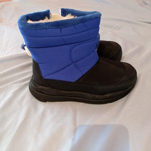 Kids Blue and Black Snow Boots